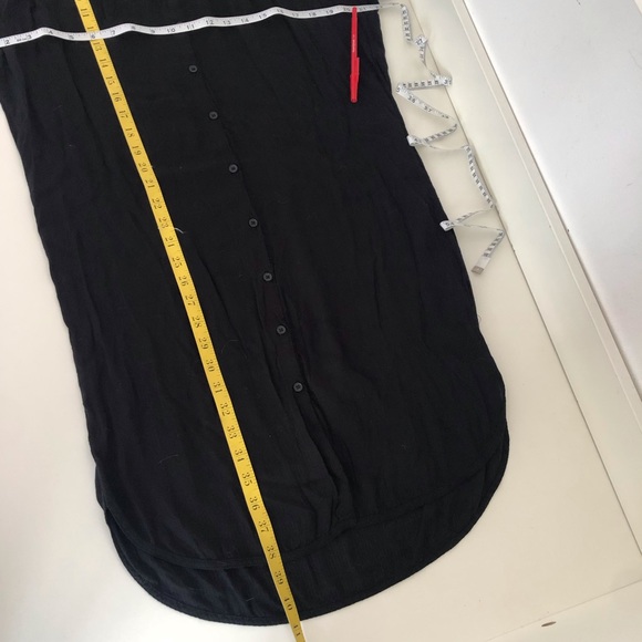 🎀 5/$25 H&M L.O.G.G. black vertical stripe modal shirt dress sz 0 - Picture 13 of 14